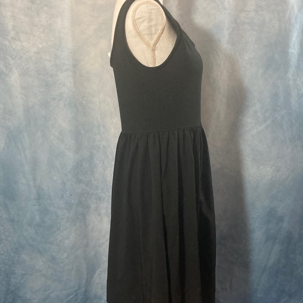 🏵️2for$40🏵️ Serra Black Sleeveless Midi Dress Built-In Bra Knit Top Flowy Skirt - Picture 5 of 16
